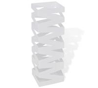 GCHDHAPB Porte-parapluie carré en acier blanc 48,5 cm