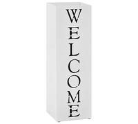 GCHDHAPB Porte-parapluie Welcome en acier Blanc