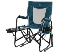 GCI - Stowaway Rocker with Side Table - Chaise de camping - 61,5 x 61,5 x 98 cm - teal