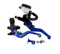 GCLANXI Kit de leviers de réservoir de maître-Cylindre de Frein d'embrayage Universel for Moto 7/8" 22 mm, Ensemble de réservoir de Liquide, Ensemble de poignées d'embrayage en Aluminium(Blue)