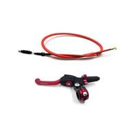 GCLANXI Kit d'embrayage hydraulique for Moto CNC, Levier, maître-Cylindre, Tuyau d'huile tricoté, poignée Pliable réglable, Accessoires universels(Red)