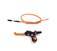 GCLANXI Kit d'embrayage hydraulique for Moto CNC, Levier, maître-Cylindre, Tuyau d'huile tricoté, poignée Pliable réglable, Accessoires universels(Orange)