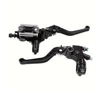 GCLANXI Lot de 2 leviers de maître-Cylindre de Guidon de Moto CNC, 22 mm, 7/8", réglables, for Frein hydraulique et Embrayage(Black)