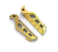 GCLANXI Lot de 2 repose-pieds arrière en aluminium for moto, pédales arrière for NMAX155 XMAX300 NVX155 R1/R3/MTO3, accessoires de Modification(Gold)