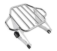 GCLANXI Porte-Bagages Amovible Noir Brillant for Motos Harley Touring Road King Street Glide FLHX FLHR Tour Pack Pak 09-25(Chrome)