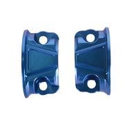 GCLANXI Support de montage de capuchon de pince de miroir, maître cylindre de frein et d'embrayage de guidon noir for moto Dyna Softail 2008 - 2023(Blue)