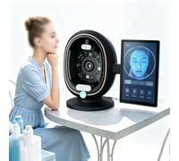 GCLCPAEN Analyseur De Peau Intelligent À Intelligence Artificielle,38 Millions De Pixels,Écran HD 13,3",20 Tests,Scanner D'imagerie Faciale À 8 Sources Lumineuses,Stockage Cloud,pour Salons Et Spas A