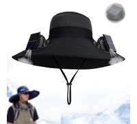 GCLCPAEN Chapeau D'Été À Visière Large, Protection Solaire À 360°, Tour De Tête De 55 À 60Cm, Alimentation USB+Solaire, UPF 50+, pour La Pêche, La Randonnée Et La Plage, 7 Couleurs Disponibles,G