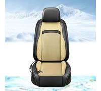 GCLCPAEN Coussin De Siège Auto pour La Conduite,Coussin Rafraîchissant D'Été 24V,Massage par Vibrations,16 Ventilateurs,3 Vitesses,Refroidissement 30S,Démarrage/Arrêt Automatique,pour Camion,Beige