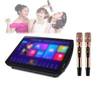 GCLCPAEN Machine De Karaoké 5 en 1,Écran 19,5 Pouces,500G/1t/2t/3t/4t/6t,Demande De Chansons Via Application/Mobile/Voix,Chansons/Films Volumineux,Système Double,avec Micro Et Haut-Parleur 2T