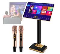 GCLCPAEN Nouvelle Machine De Karaoké,Écran Tactile 21,5in,500G-6T,Application/Demande De Chansons Vocale,avec Microphone Et Réverbération,Lecture en Ligne sur Youtube,pour Karaoké,Jeux,Films 6T