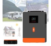 GCLCPAEN Onduleur Photovoltaïque Hybride 1,5Kw/3,2Kw, 24V CC vers 220-240V Ca, Plage De Tension Mppt 20-150V CC, 3 Modes De Charge, Conversion 10-20Ms, pour Batteries Plomb-Acide/Li,3.2Kw