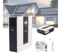 GCLCPAEN Onduleur Sinusoïdal Pur,Onduleur Photovoltaïque,48Vcc À 220V,6,2Kw À 10,2Kw,Contrôleur Mppt 120-160A Intégré,avec Écran LCD Et Voyant Lumineux,Contrôle par Application,pour Maison,RV,6.2Kw