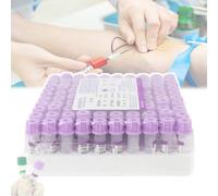 GCLCPAEN Tube De Prélèvement Sanguin Anticoagulant, 0,5Ml/1Ml, en Plastique, À Ouverture en Pelle, Étanche, pour Prélèvement Sanguin chez Les Animaux Et Les Enfants, 100 Pièces,0.5ml