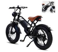 GCLCPAEN Vélo Électrique pour Adultes-VTT 20 Pouces À 7 Vitesses-48V/10Ah-Charge Max.150Kg-avec Phare LED Et Écran D'affichage-3 Modes De Conduite-Suspension Confortable-pour Hommes Et Femmes