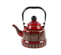 Gcljlmy Ancient Bell Pot - Bouilloire rétro en émail - 2,5 l - Pour cuisinière domestique et hôtel - Rouge
