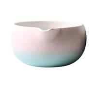 Gcljlmy Bol à matcha en céramique - Bol à thé - En céramique japonaise - Avec bec verseur - Bol à thé Chawan fait à la main - Pour la préparation du petit-déjeuner, du matcha, du latte (500 ml, rose)