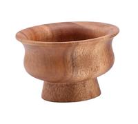 Gcljlmy Bol à pot-pourri avec pied en bois multifonction - Bol à fruits avec texture délicate - Bol à punch en bois pour salon, maison - Décoratif (petit)
