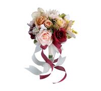 Gcljlmy Bouquet de fleurs artificielles Douche nuptiale élégante Mariage Bouquet de mariée Fleur à la main Fleurs Déséquilibres Ornement