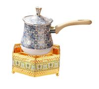 Gcljlmy Chauffe-eau turc, cafetière, pot à fondre le beurre, protection anti-brûlure, poêle à fondre le chocolat, pichet à mousse de lait pour la cuisine domestique (900 ml)