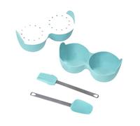 Gcljlmy Cuiseur à œufs, étagère à vapeur pour cartes à vapeur, panier pratique pour la fabrication d'œufs mous ou durs, étagère à vapeur pour ustensiles de cuisson, bleu