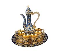 Gcljlmy Ensemble de cafetière de luxe, service à thé, vaisselle à café, verres pour salon, mariage, table à manger, décoration de chambre à coucher