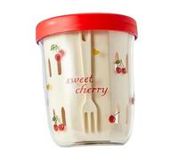 Gcljlmy Gobelet de rangement pour salade de fruits avec égouttoir et poignée, de haute qualité, pratique, avec couvercle et fourchette, portable pour fêtes et (Style E)