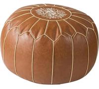 Gcljlmy Housse de pouf vide cube rond sous le bureau ottoman décoratif repose-pieds décoration salon pouf repose-pieds (couleur B)