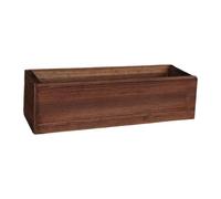 Gcljlmy Jardinière rectangulaire en bois - Design moderne - Cadeau - Pot de fleurs pour plantes intérieures et extérieures - Pour salon, terrasse, cour (40 cm x 14 cm x 8 cm)