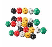 Gcljlmy Lot de 25 dés polyédriques en acrylique - 12 côtés - Dés colorés - D12 - Pour jeu de table DND RPG MTG