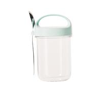 Gcljlmy Overnight Oats - Boîte avec couvercle - Tasse à petit-déjeuner - Récipient portable et réutilisable - Pour salade - Bleu