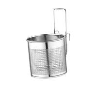 Gcljlmy Panier à pâtes en maille, passoire à pâtes, crochet de suspension latéral, skimmer à ramen stable, passoire alimentaire en maille pour cuisiner et rôtir (10 x 11 cm, argenté)