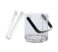 Gcljlmy Petit seau à glace transparent, portable, avec clip à glace, support à glace pour fête de mariage, bar, café, pour refroidir le champagne