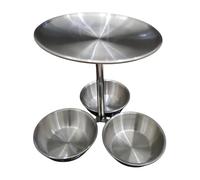 Gcljlmy Plateau de service à collations, bols de service divisés, bols à fruits, assiettes à hors-d'œuvre, assiettes à fruits secs pour salon, table de mariage, bureau (Silver B)