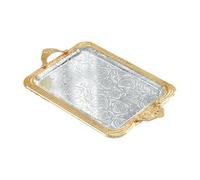 Gcljlmy Plateau de service, plateau à bijoux, cosmétiques, parfum, maquillage, présentoir avec poignées, plateau pour nourriture, porte-tasse à thé pour toilettes, dressing (M)