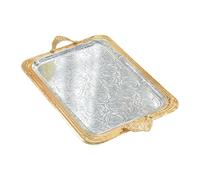 Gcljlmy Plateau de service, plateau à bijoux, cosmétiques, parfum, maquillage, présentoir avec poignées, plateau pour nourriture, porte-tasse à thé pour toilettes, dressing (L)