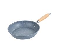 Gcljlmy Poêle à frire anti-adhésive - Poignée confortable - Facile à nettoyer - Pour cuiseur à gaz à induction électrique - Poêle à œufs avec poignée en bois (26 cm)