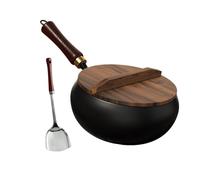 Gcljlmy Poêle à frire en fer légère pour les restaurants, ustensiles de cuisine pour la maison, pour frire, mijoter, cuire à la vapeur et braiser (26 cm)