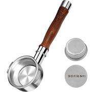 Gcljlmy Porte-filtre sans fond de 58 mm, 2 oreilles, filtre Porta Bottomless pour tête de brassage E61, Flair 58, ECM, Rocket, Sanremo, Synesso, Slayer, machine à expresso VBM avec panier filtrant en