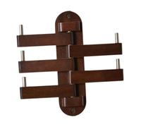 Gcljlmy Porte-manteau mural avec 5 bras pivotants pliables crochets muraux décoratifs pour robes, vêtements, ferme, mudroom (noyer)