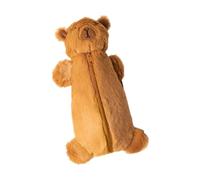 Gcljlmy Poupée Capybara garnie - Trousse à crayons - Trousse de maquillage - Accessoire de papeterie - Adorable trousse à crayons souple en forme d'animal pour les voyages à la maison, Grave