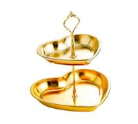 Gcljlmy Présentoir à cupcakes à plusieurs étages couleur dorée Assiettes à dessert Présentoir à dessert pour bonbons, desserts, pâtisseries, décoration de fête