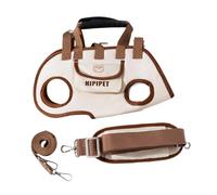 Gcljlmy Sac à bandoulière pour chiot Sac à bandoulière portable confortable Sac à main polyvalent pour le camping en plein air (marron L)