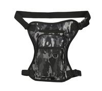 Gcljlmy Sac banane léger pour homme, multi-poches, pour vélo, pêche, équitation, voyage, moto, Motif camouflage noir, Simplicity
