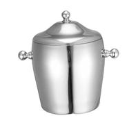Gcljlmy Seau à glace, seau à champagne pour usage domestique avec couvercle, seau de stockage, seau de refroidissement pour bouteilles de bière, bar, fête, camping (style A)