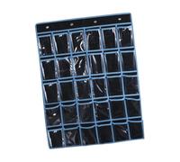 Gcljlmy Tableau de poche pour salle de classe - Support mural - 30 poches de rangement - Poches pour cartes - Organiseur pour armoire de dortoir - Noir