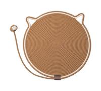 Gcljlmy Tapis à gratter pour chat, balle interactive pour chat, fournitures pour animaux de compagnie, tapis à gratter avec jouet, tapis griffoir pour chat pour la maison, chaton domestique (café)