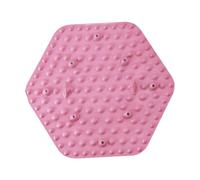Gcljlmy Tapis de massage des pieds, tapis d'acupression, pliable, tapis de salle de bain, tapis de point d'acupuncture, tapis de jeu de massage pour pelouse, salle de sport, salon, hexagone, rose