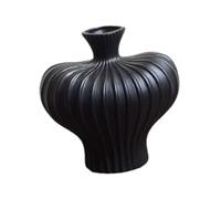 Gcljlmy Vase à fleurs d'art moderne en céramique - Accessoire de photographie pour la collection - Décoration d'intérieur - Pour bureau, entrée - Noir