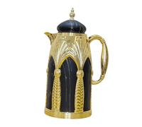 Gcljlmy - Verseuse à café, à boisson, pichet isotherme portable de 1 litre, bouteille d'eau chaude et froide pour les déplacements, la cuisine, le camping (marbre noir doré)